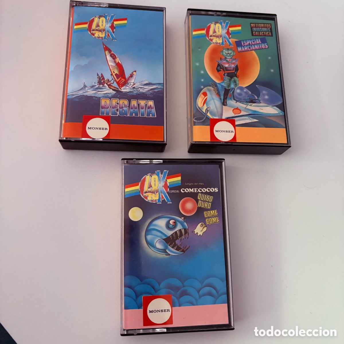 Videojuegos y consolas: Lote cinta cassette demo juegos ordenador spectrum de la revista 48k n&ordm; 5-6-7 monser