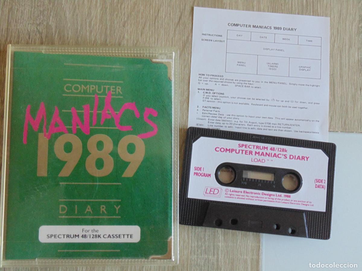 Videojuegos y consolas: Juego Spectrum. Computer Maniac 1989 Diary. Leisure.