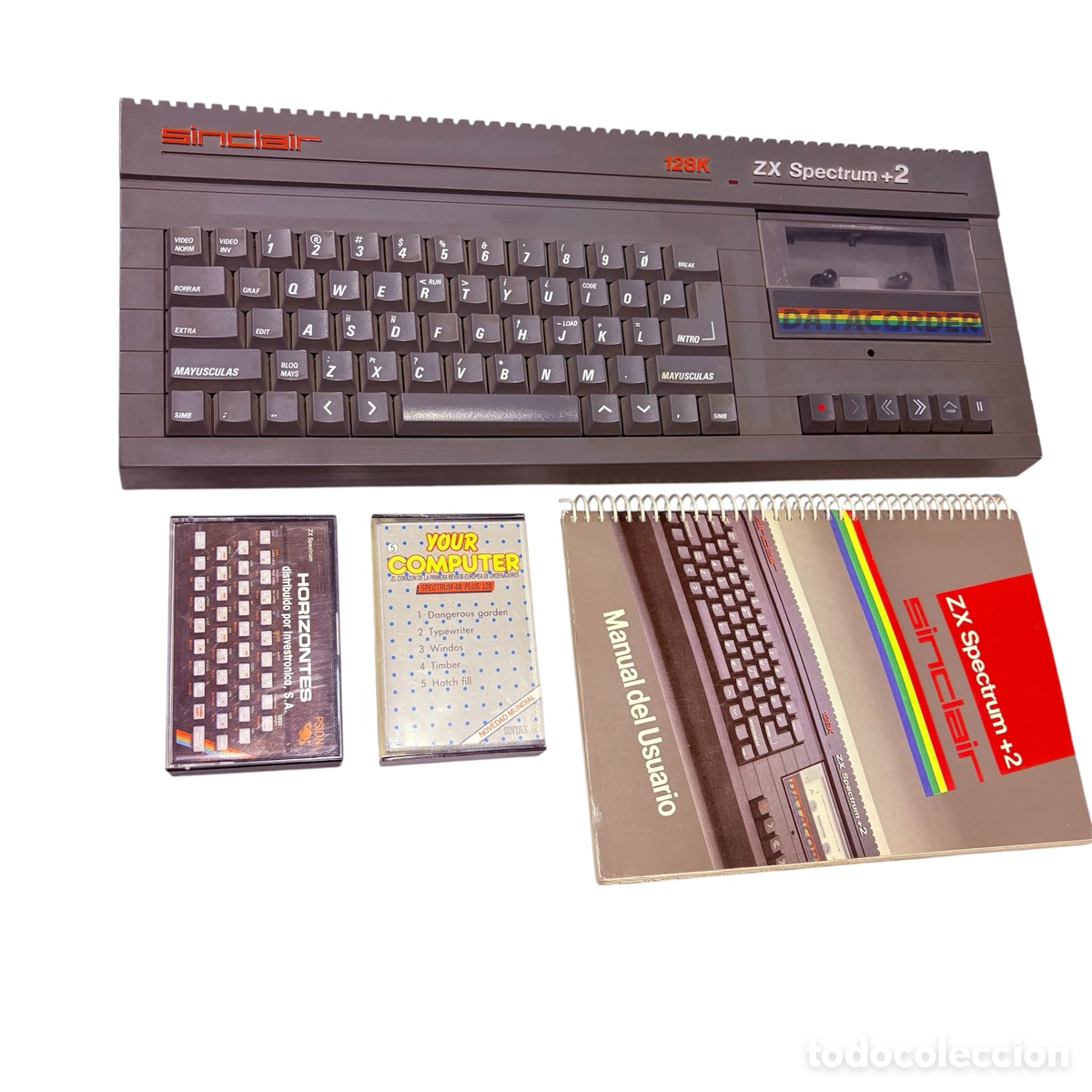 Videojuegos y consolas: Ordenador, Sinclar 128 K zx spectrum +2 con manual del usuario y 2 cassettes