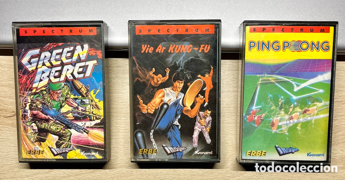 Videojuegos y consolas: Lote 3 Juegos Spectrum - Konami Lomo Negro (ERBE)