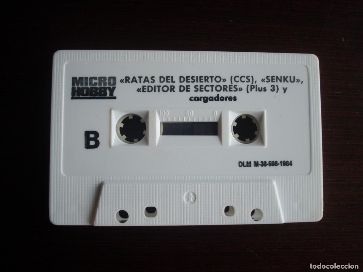 Videojuegos y consolas: Cinta MicroHobby n&ordm; 216 Ratas del desierto + Senku + Demos Simpsons Pit Fighter Spectrum Micro Hobby