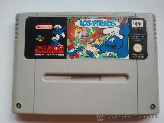 Videojuegos y consolas: juego para la sup&egrave;r nintendo los pitufos - Foto 1