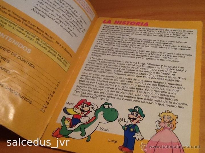 Super Mario World Libro de Instrucciones para Super Nintendo SNES Manual de  Usuario Versión Española