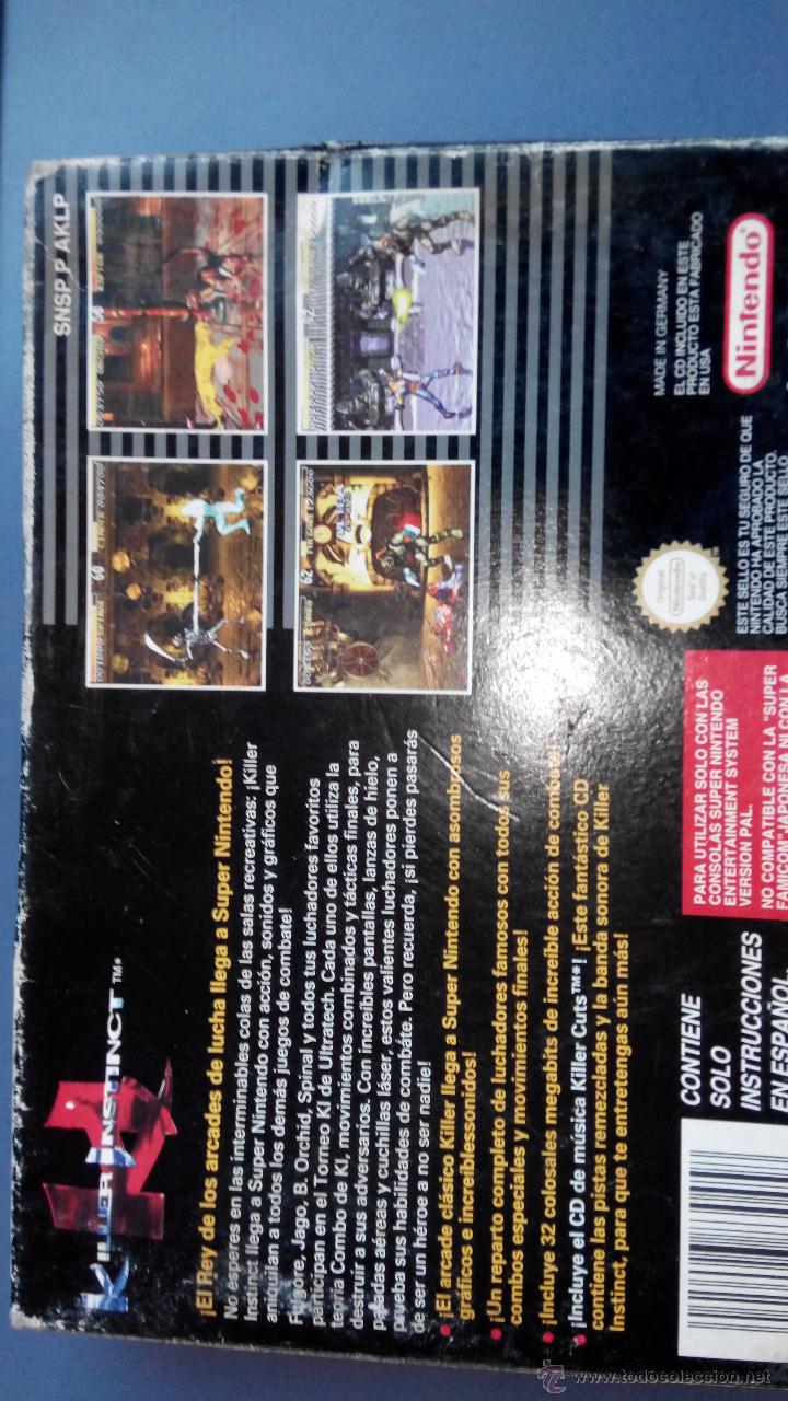 Videojuegos y consolas: juego para la super nintendo killer instinct - Foto 3