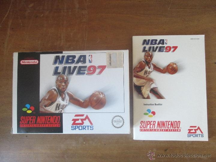 Videojuegos y consolas: Caja e instrucciones NBA LIVE 97. Super Nintendo. Versi&oacute;n PAL. EA Sport - Foto 1