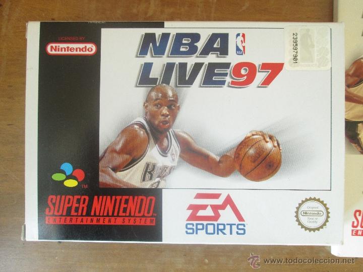 Videojuegos y consolas: Caja e instrucciones NBA LIVE 97. Super Nintendo. Versi&oacute;n PAL. EA Sport - Foto 3