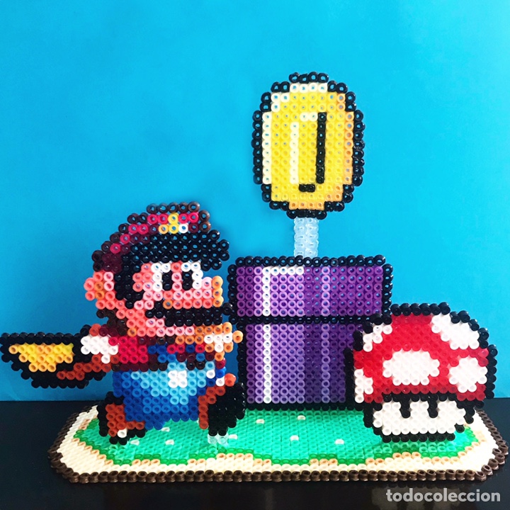 hama beads art-pixel chile., Que tal me quedo este diorama de Mario en hama  de 2,6mm