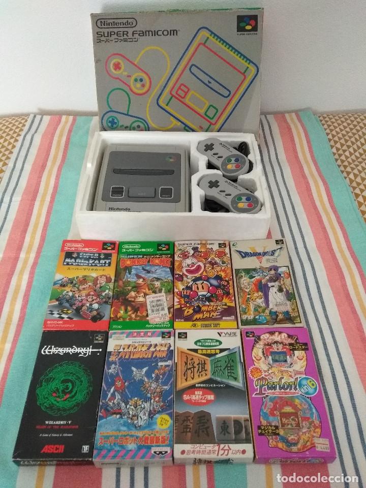 Videojuegos y consolas: Videoconsola Super Nintendo versi&oacute;n japonesa (Super Famicom) Con juegos