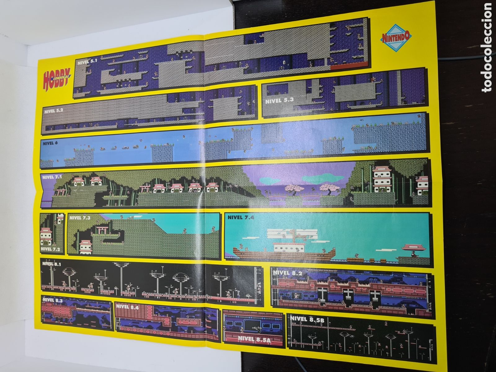 Videojuegos y consolas: POSTER CENTRAL HOBBY CONSOLAS THE FLINSTONES MAPA - Foto 2