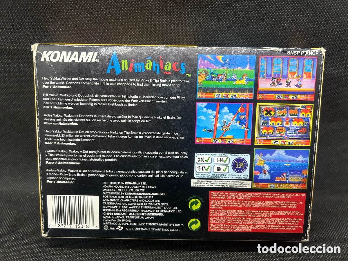 Videojuegos y consolas: S&uacute;per Nintendo Animaniacs - Foto 2