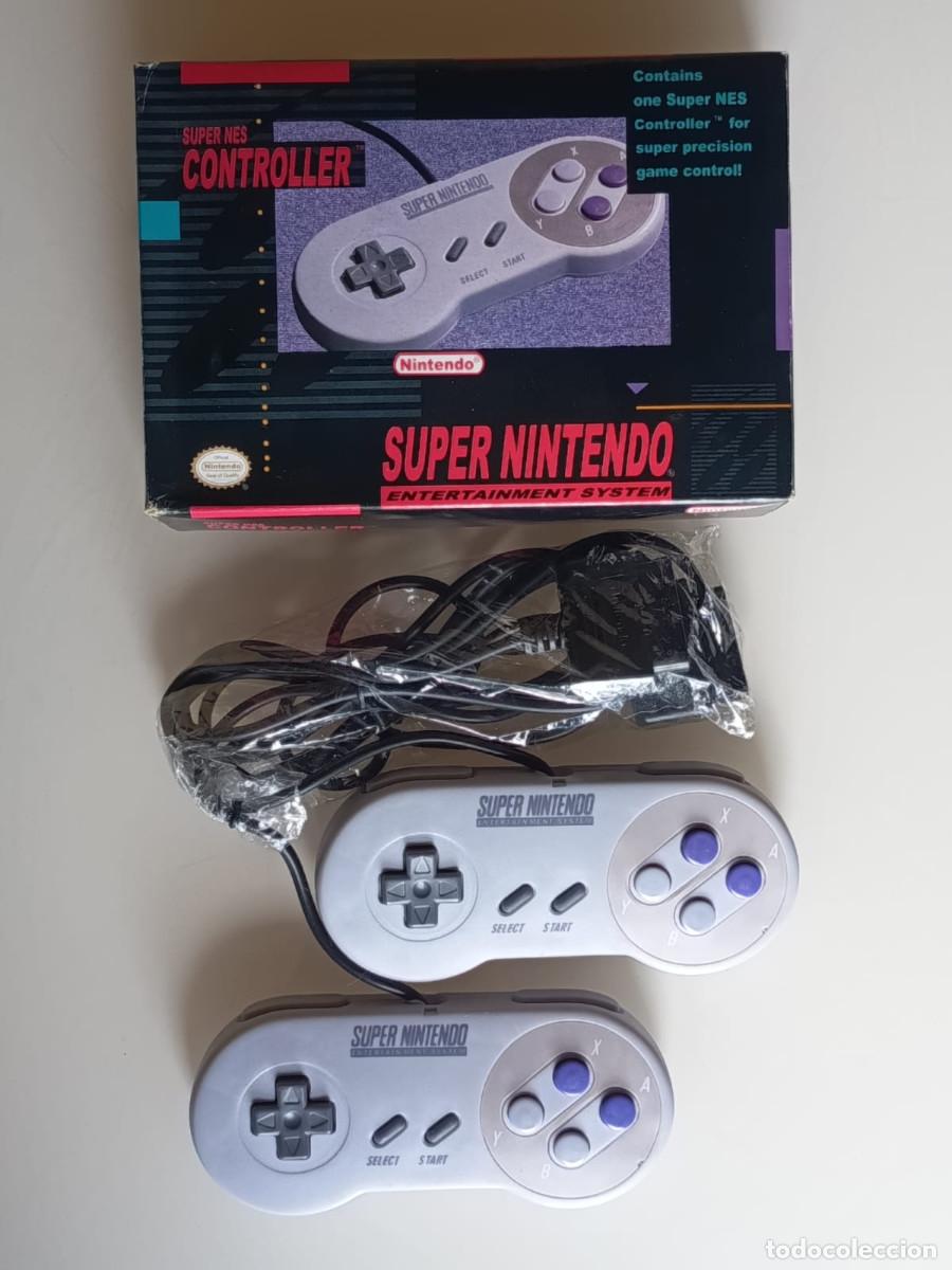 Videojuegos y consolas: Raro !! Super Nintendo Controller Set - PACK 2 Mandos 1991 - Foto 3