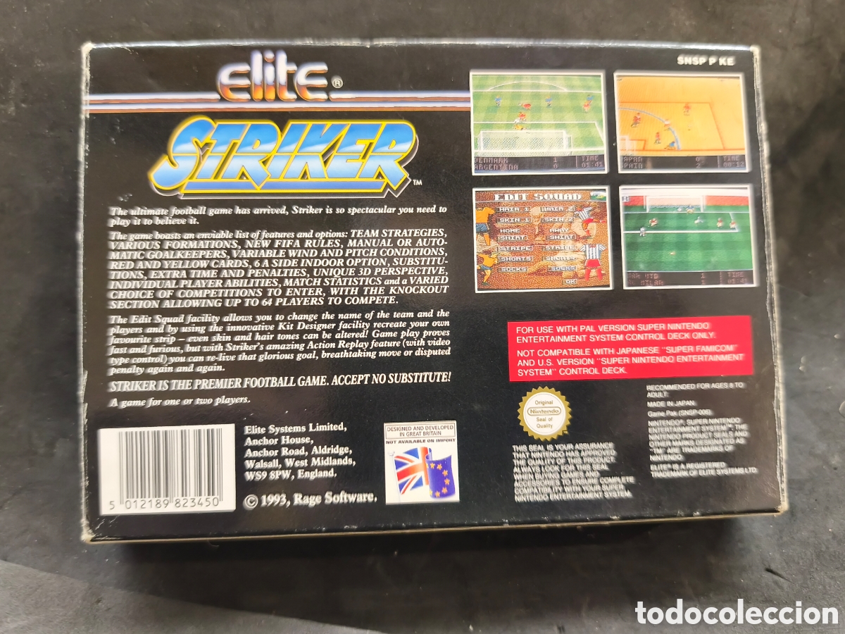 Videojuegos y consolas: Super Nintendo Striker uk - Foto 8