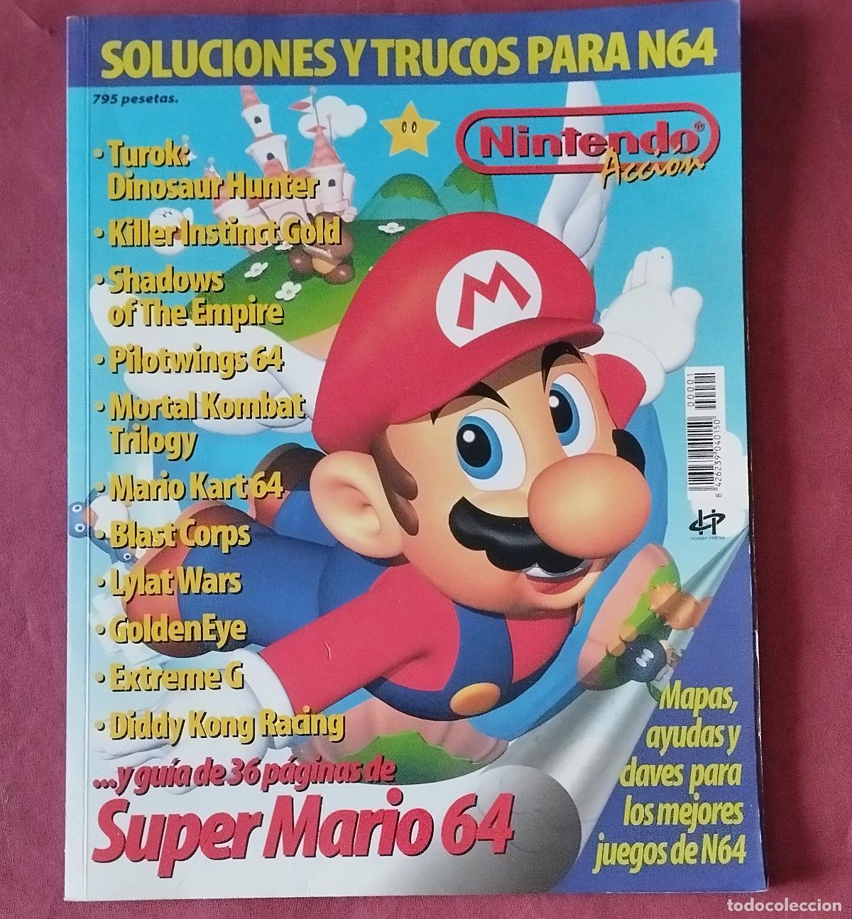 Videojogos e Consolas: REVISTA NINTENDO ACCION - SOLUCIONES Y TRUCOS PARA N64 - SUPER MARIO 64