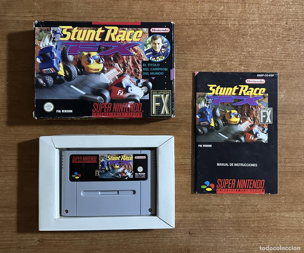 Videojuegos y consolas: Stunt Race FX SNES PAL ESP - Foto 1