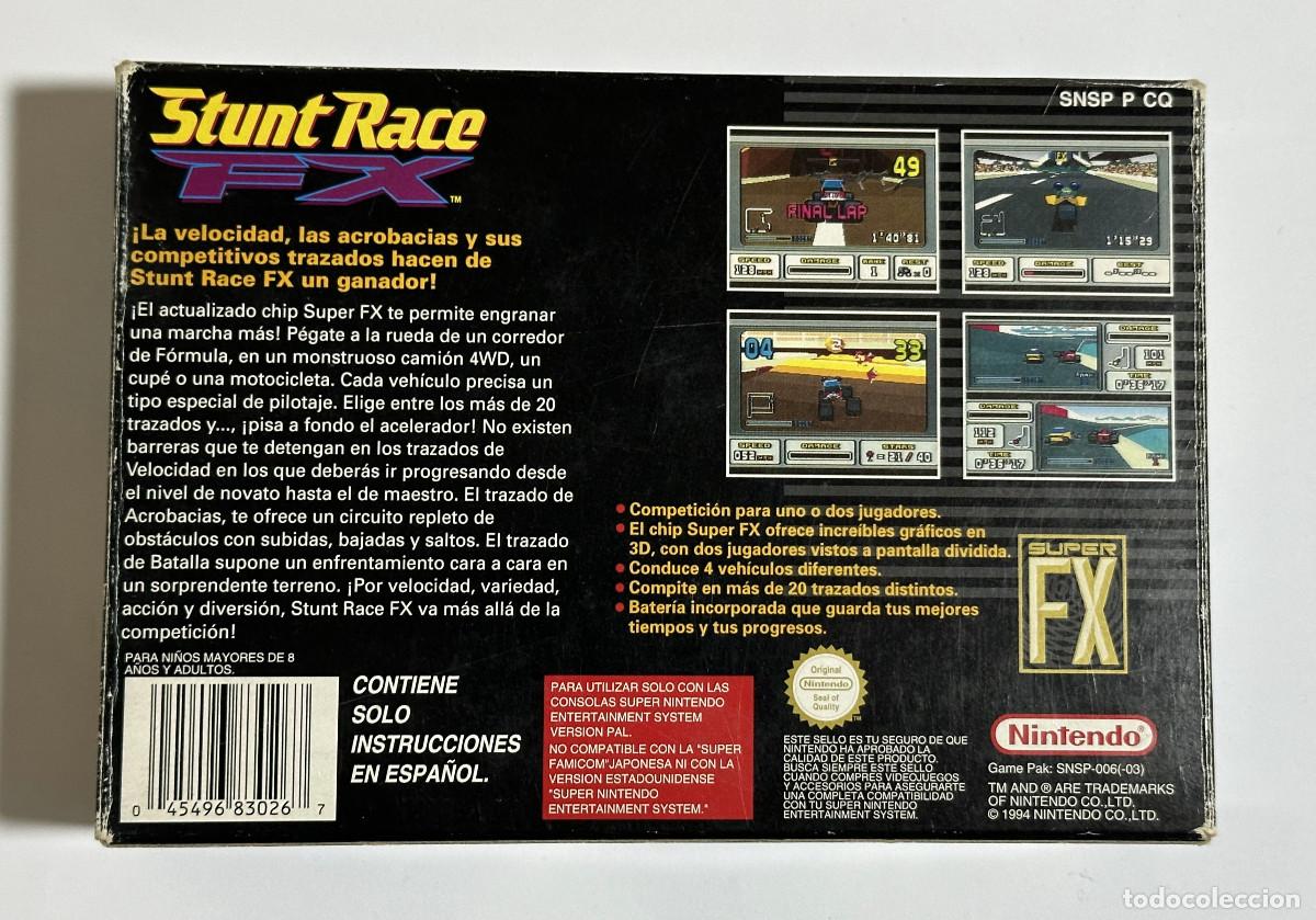 Videojuegos y consolas: Stunt Race FX SNES PAL ESP - Foto 3