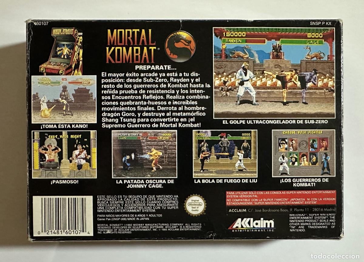 Videojuegos y consolas: Mortal Kombat SNES PAL ESP - Foto 3
