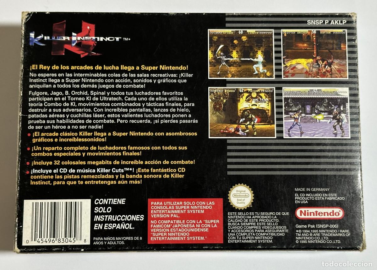 Videojuegos y consolas: Super Nintendo Killer Instinct Pal ESP - Foto 3
