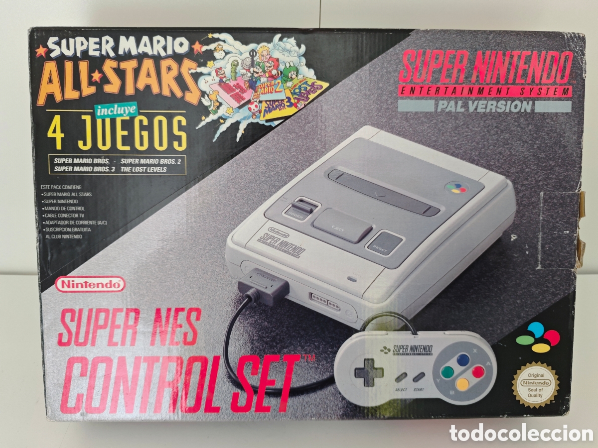Videojuegos y Consolas: Caja de Super Nintendo completa