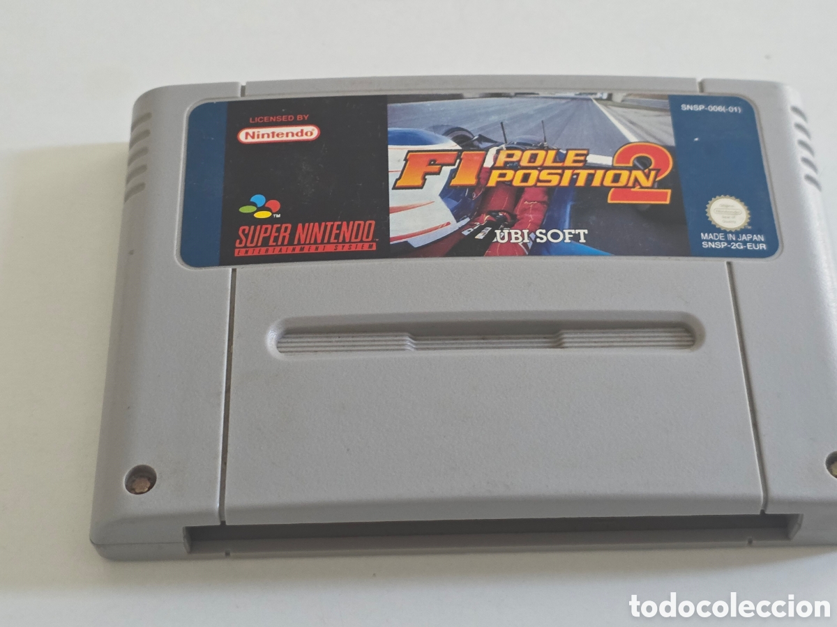 Videojuegos y consolas: f1 pole position 2 snes funciona bien - Foto 2