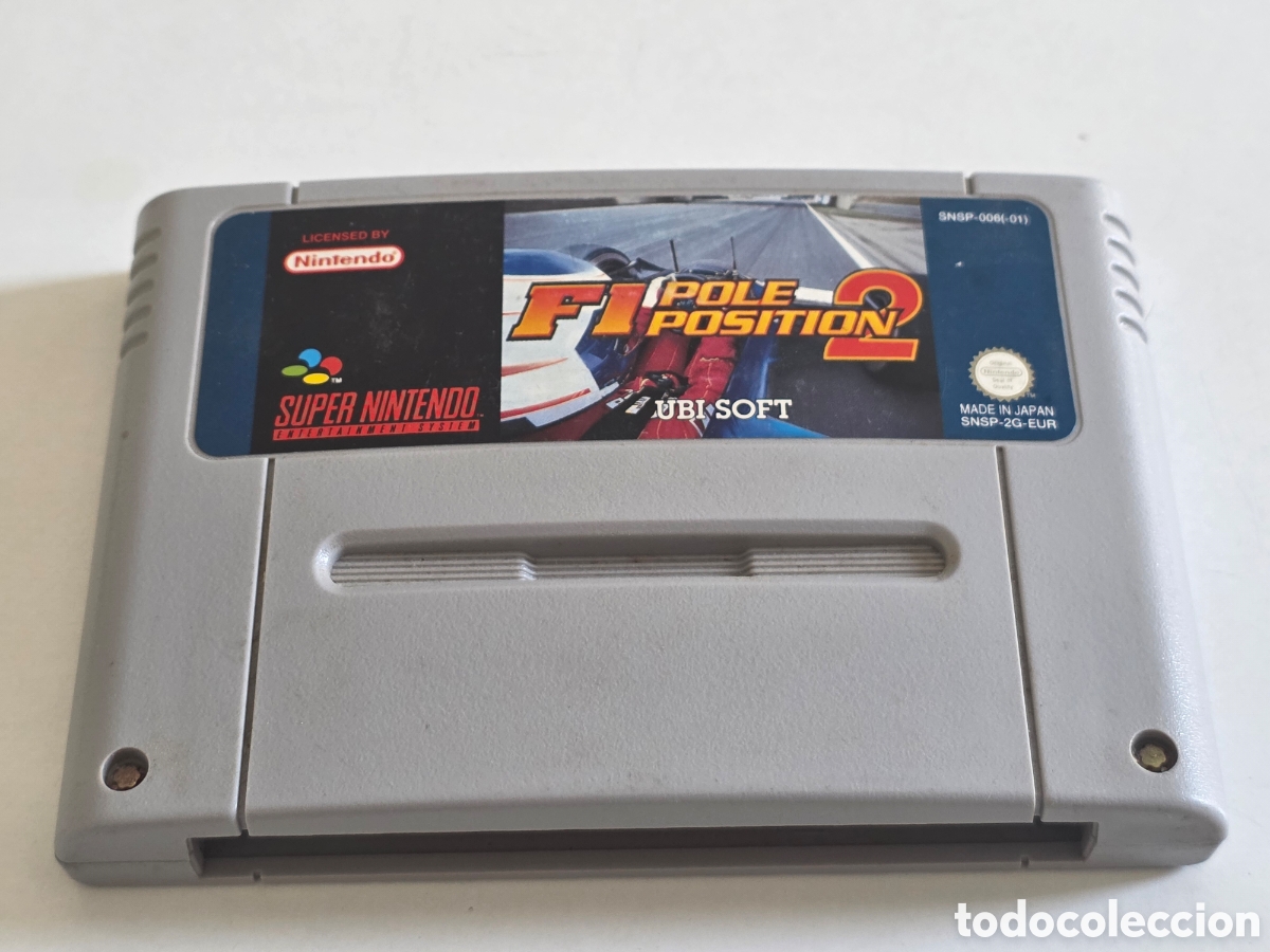 Videojuegos y consolas: f1 pole position 2 snes funciona bien - Foto 1
