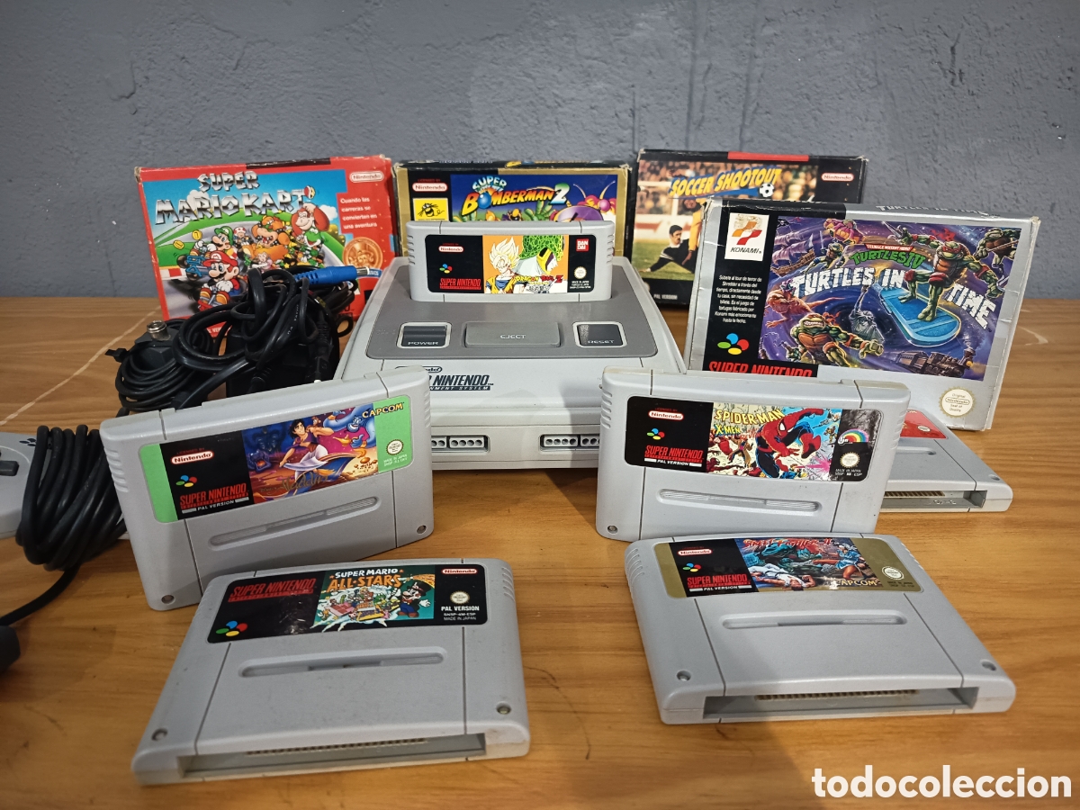 Videojuegos y Consolas: SUPER NINTENDO, MAS JUEGOS ORIGINALES TURTLES IN TIME SUPER MARIO DRAG&Oacute;N BALL Z