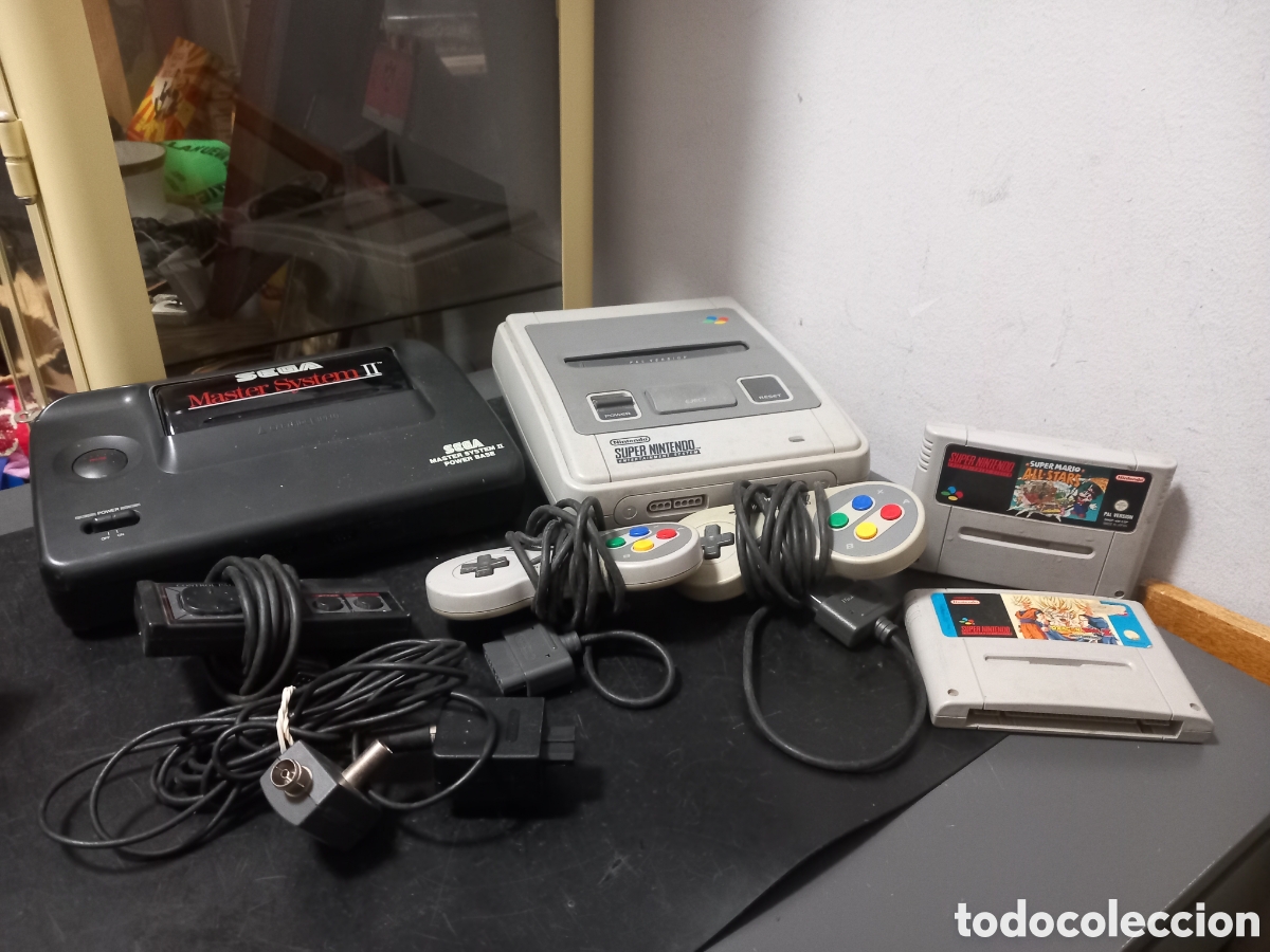 Videojuegos y Consolas: ANTIGUA CONSOLA CONSOLAS SUPER NINTENDO Y MASTER SYSTEM II CON JUEGOS ORIGINAL