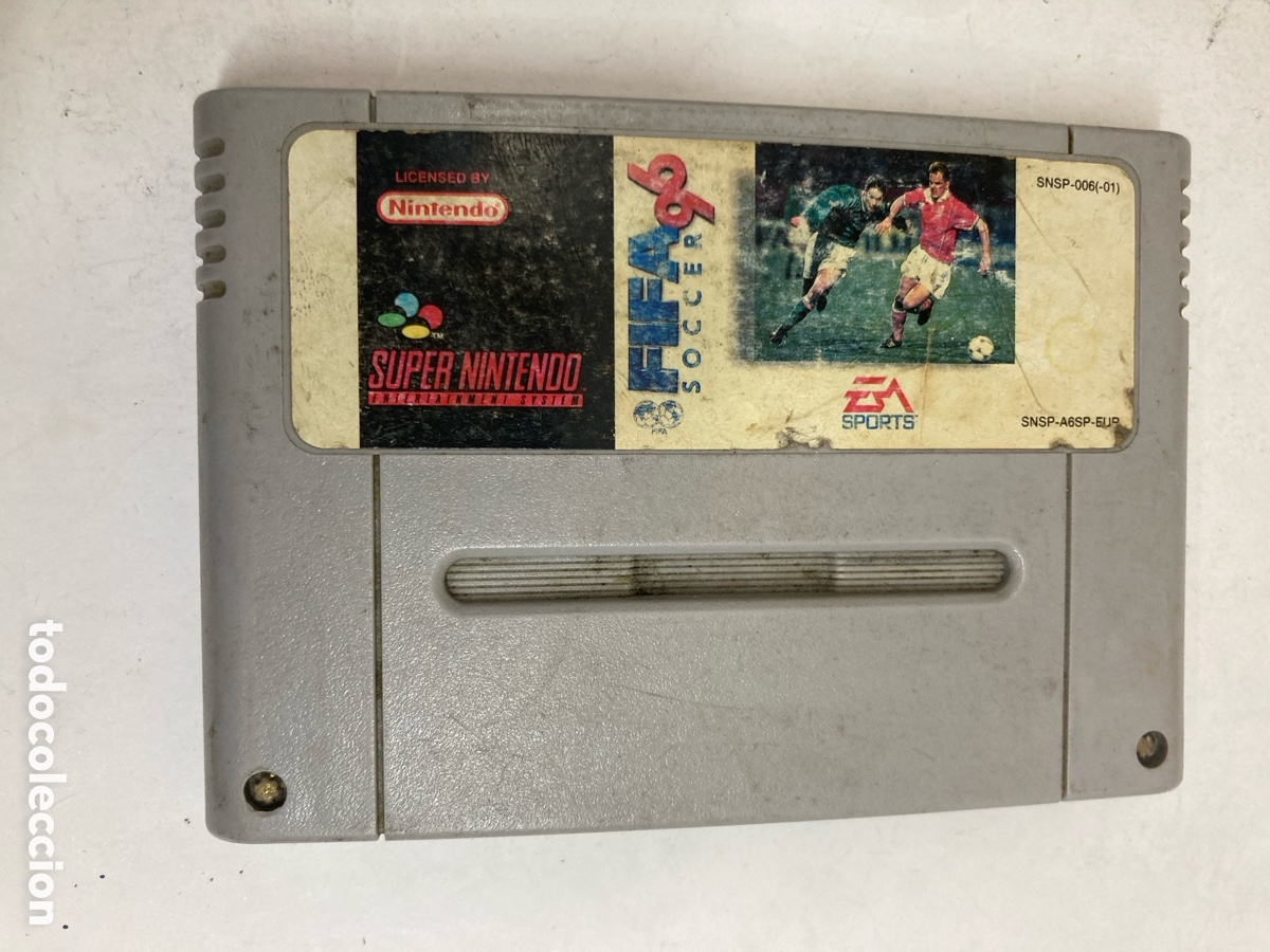 Videospiele und Konsolen: videojuego FIFA 96 original para la consola Super Nintendo Entertainment System