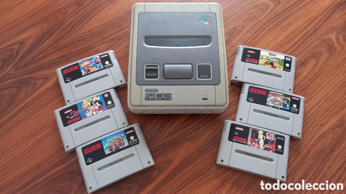 Videospiele und Konsolen: NINTENDO. Super NINTENDO. Consola + 6 juegos. A&ntilde;os 90s