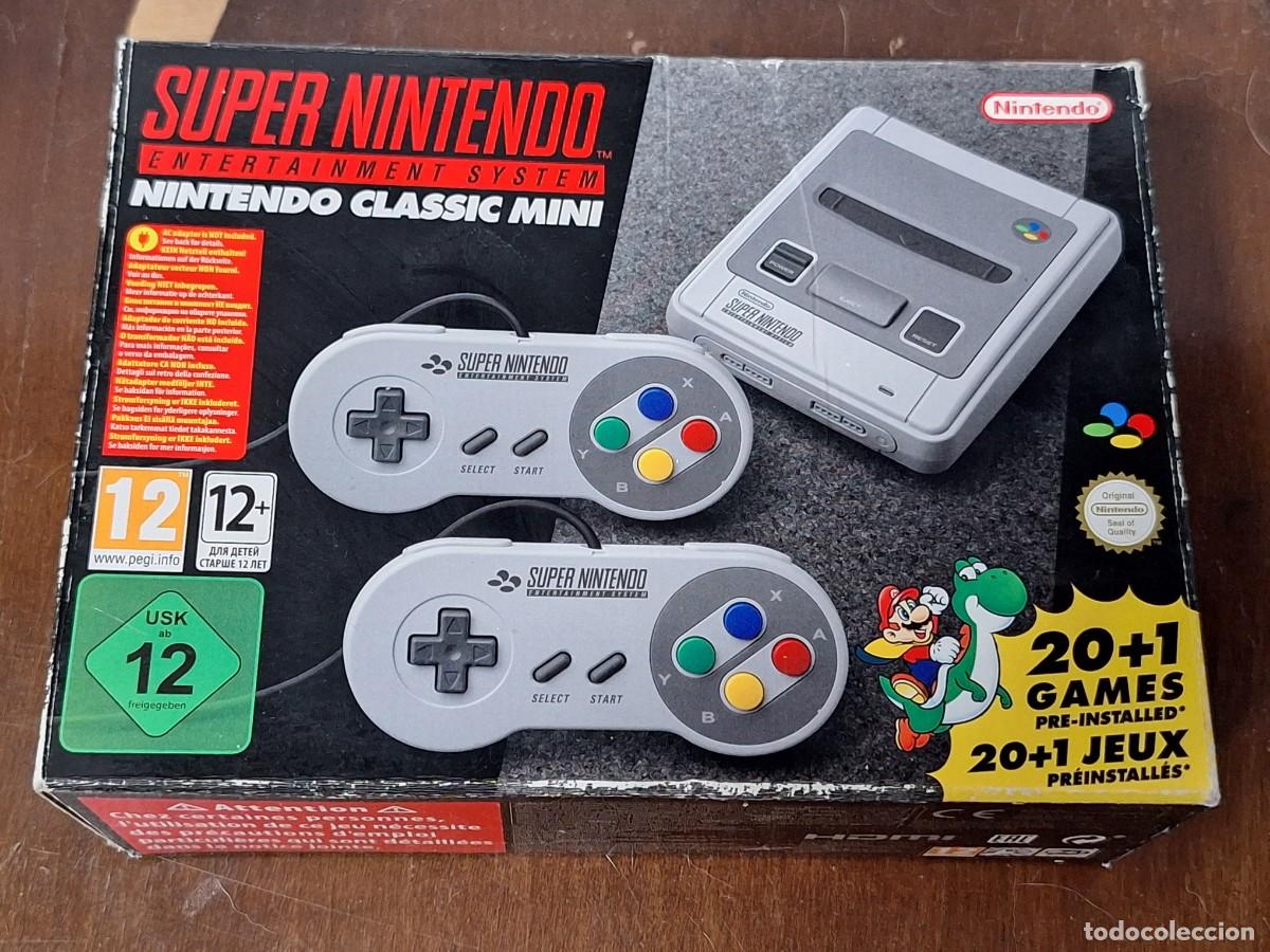 Videojuegos y Consolas: Caja De La Super Nintendo Classic Mini M&aacute;s Manual (Sin Consola).