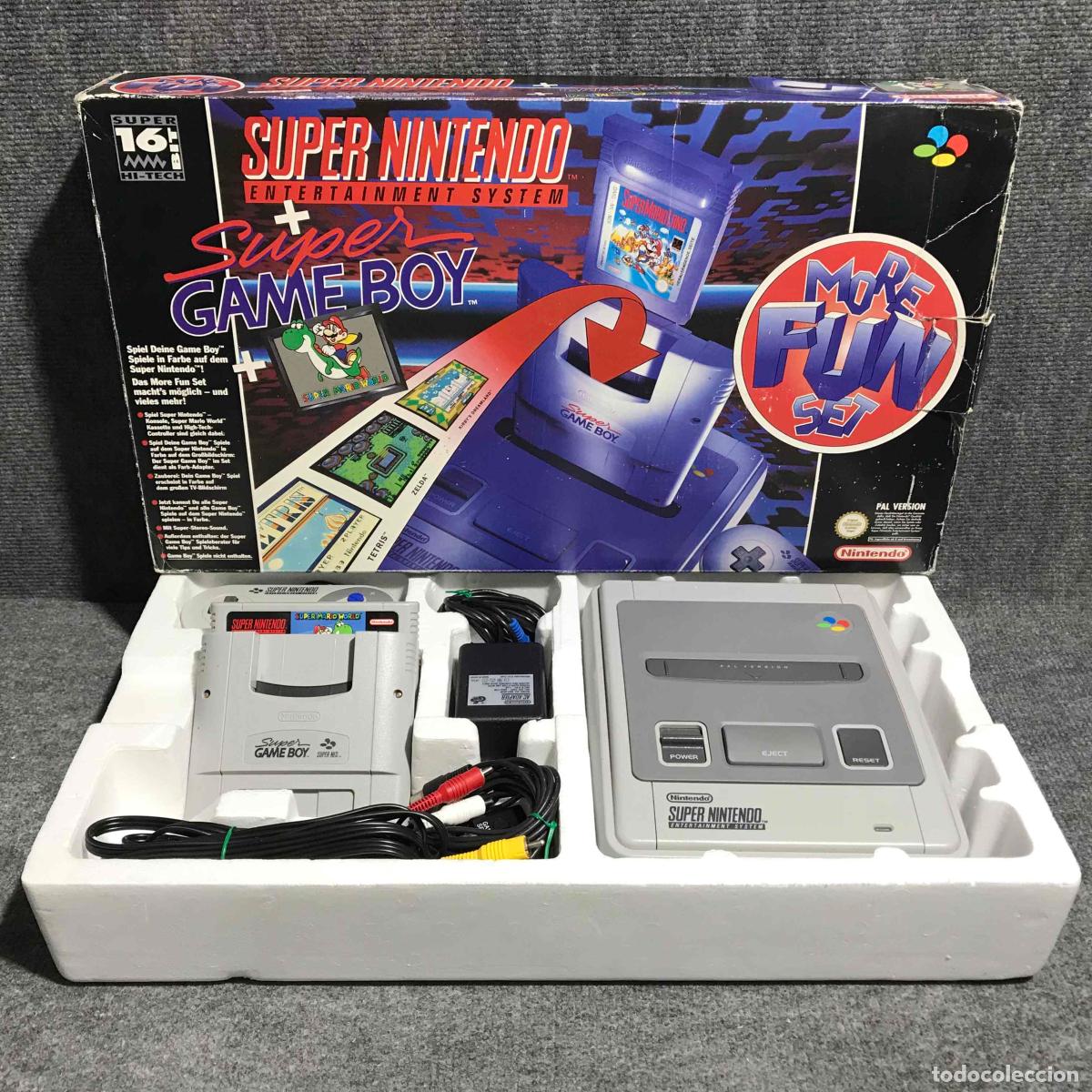 Videojuegos y Consolas: CONSOLA SUPER NINTENDO MORE FUN SET SNES MARIO WORLD SUPER GAME BOY
