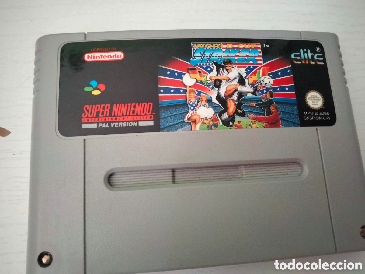 Videojuegos y consolas: World cup striker Super Nintendo Pal - Foto 1