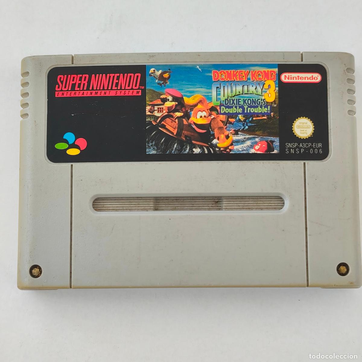 Videojuegos y Consolas: SUPER NINTENDO SNES DONKEY KONG COUNTRY 3 DIXIE KONG'S DOUBLE TROUBLE SOLO CARTUCHO PAL EUR