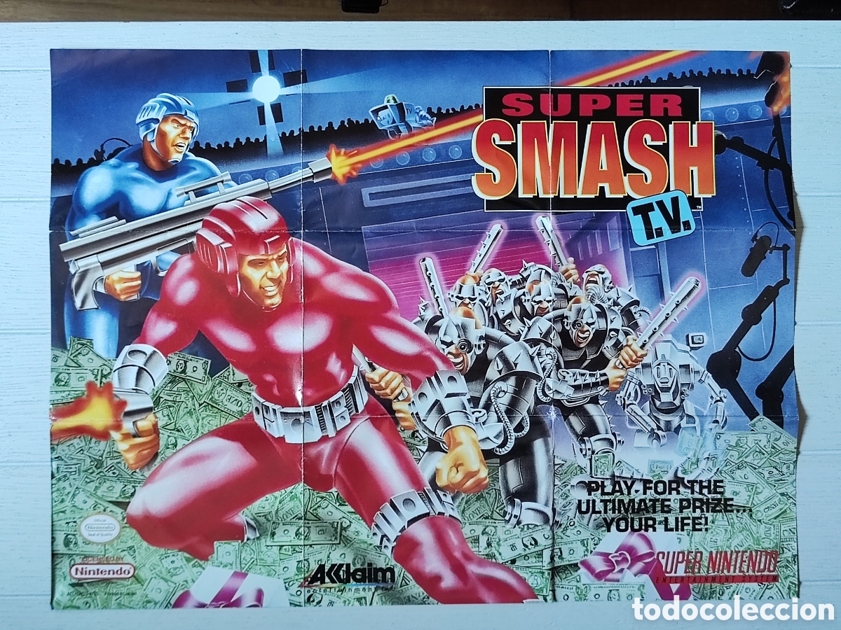 Videojuegos y Consolas: P&oacute;ster Super Smash T.V. &bull; Super Nintendo SNES