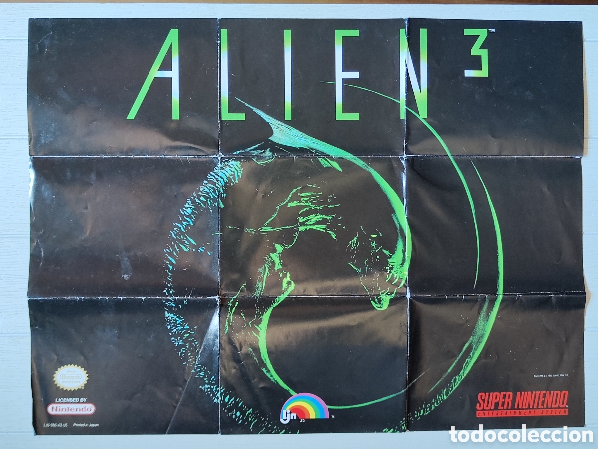 Videojuegos y Consolas: Poster Alien 3 &bull; Super Nintendo LJN