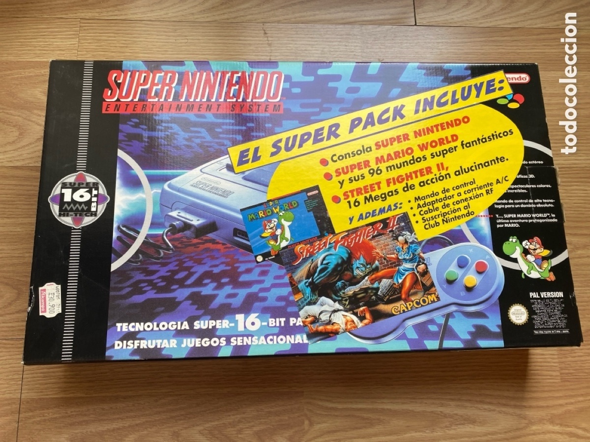 Videojuegos y Consolas: Caja VAC&Iacute;A S&uacute;per Nintendo Entertainment System S&uacute;per Pack