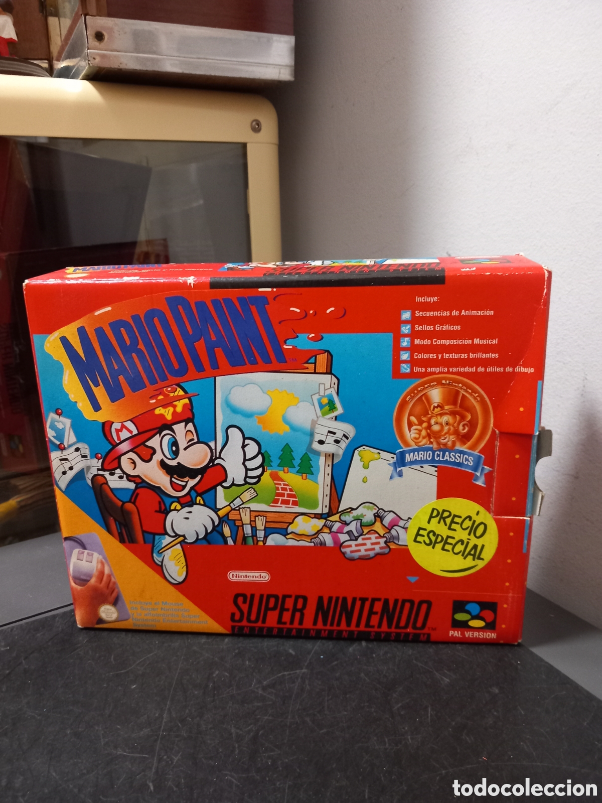 Videospiele und Konsolen: ANTIGUO JUEGO SUPER NINTENDO MARIO PAINT PAL VERSION EN CAJA ORIGINAL COMPLETO Y GRAN ESTADO
