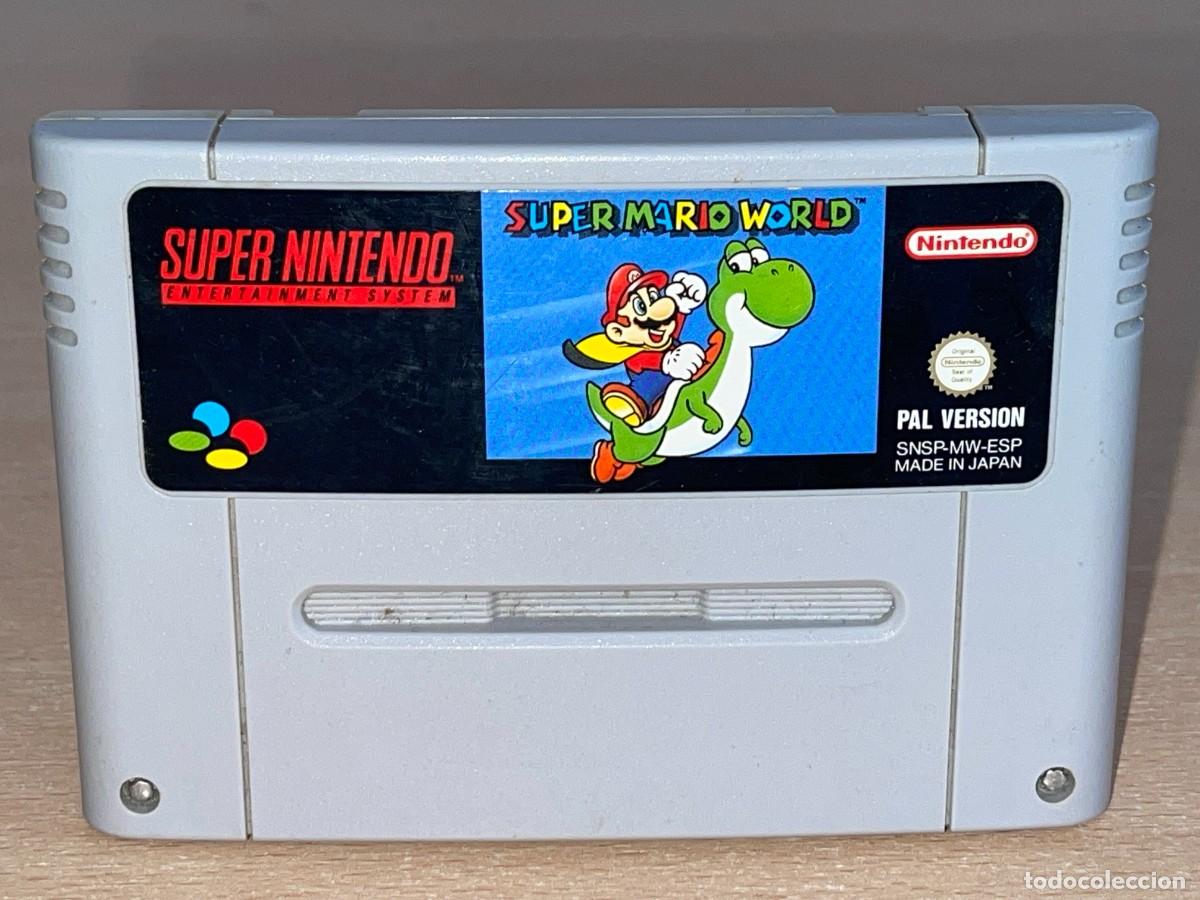 Video Games and Consoles: Super Nintendo videojuego SUPER MARIO WORLD Pal Version ESP cartucho SNES Made in Japan