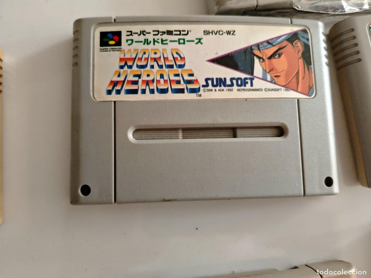 Videojuegos y consolas: Cartucho Super famicom World heroes