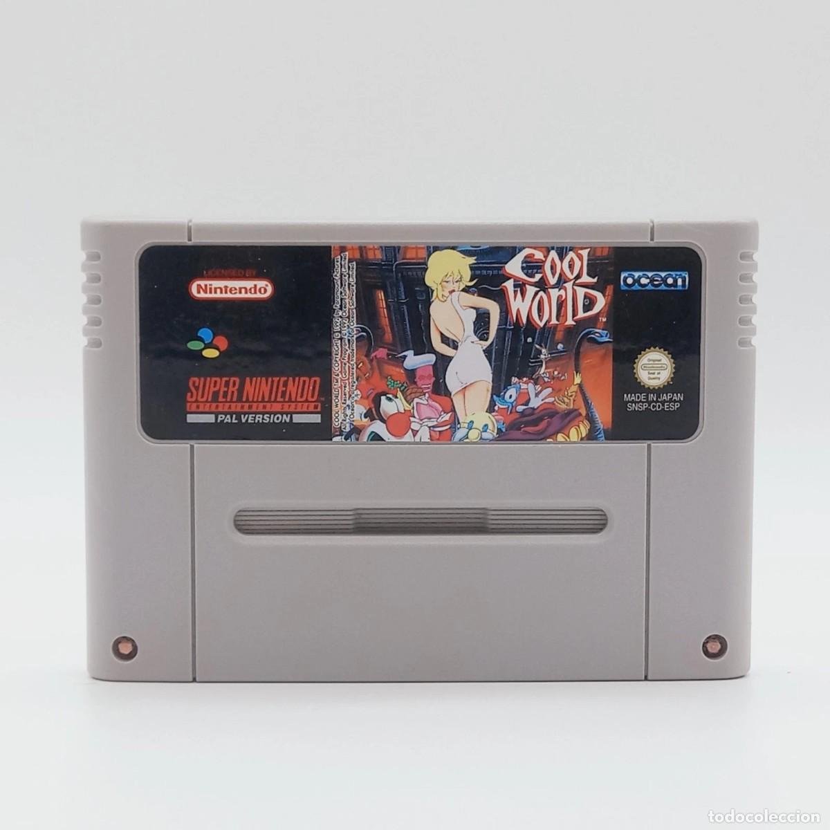 Videojogos e Consolas: juego videojuego SUPER NINTENDO SNES PAL Espa&ntilde;a COOL WORLD Original Mint funcionando