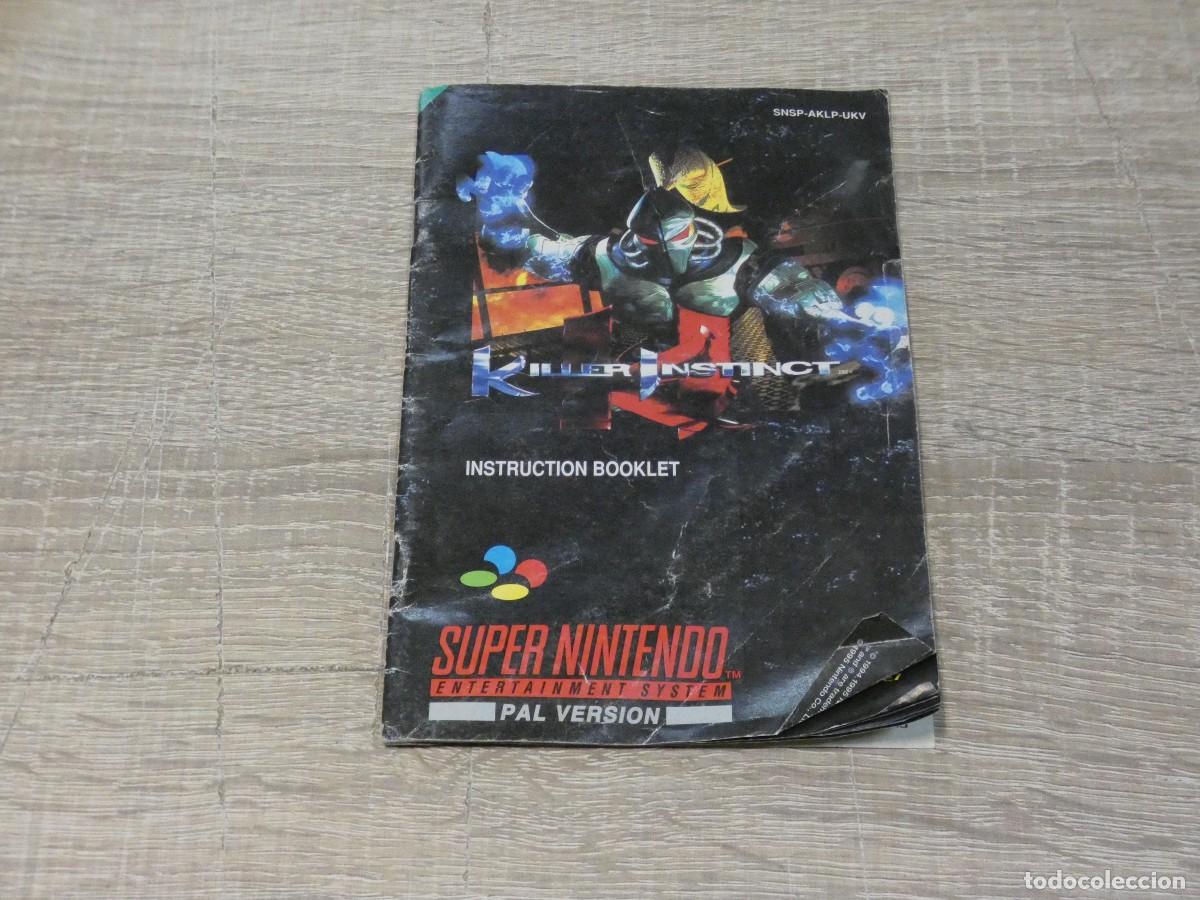 Videojuegos y consolas: ARKANSAS1980 VIDEOJUEGOS INSTRUCCIONES ESTADO MUY JUSTITO KILLER INSTINCT SUPER NES