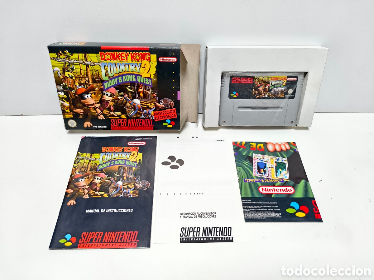 Videojuegos y consolas: Donkey Kong Country 2 diddy's kong quest super nintendo SNES