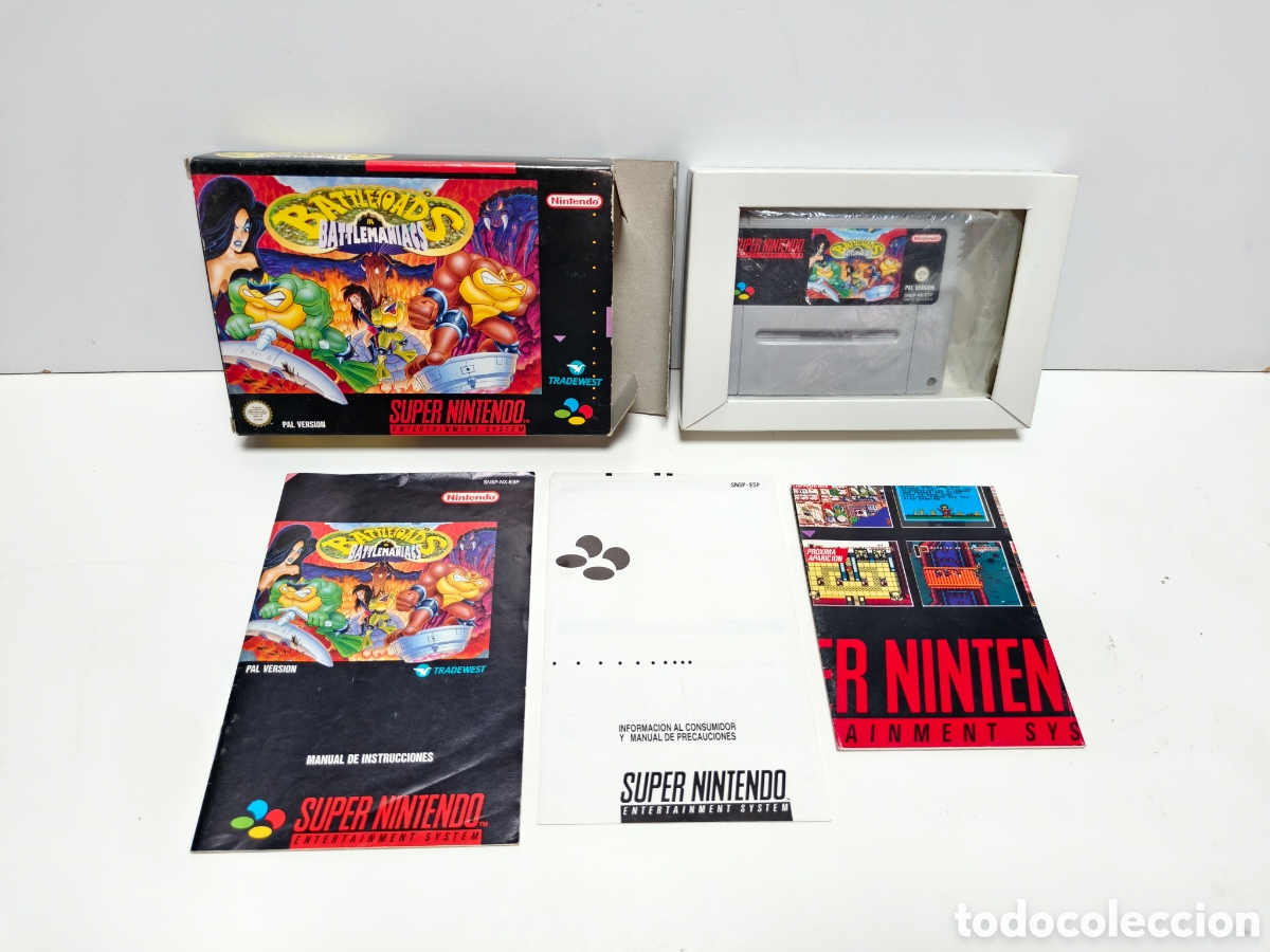 Videojuegos y consolas: Battletoads in Battlemaniacs super nintendo SNES