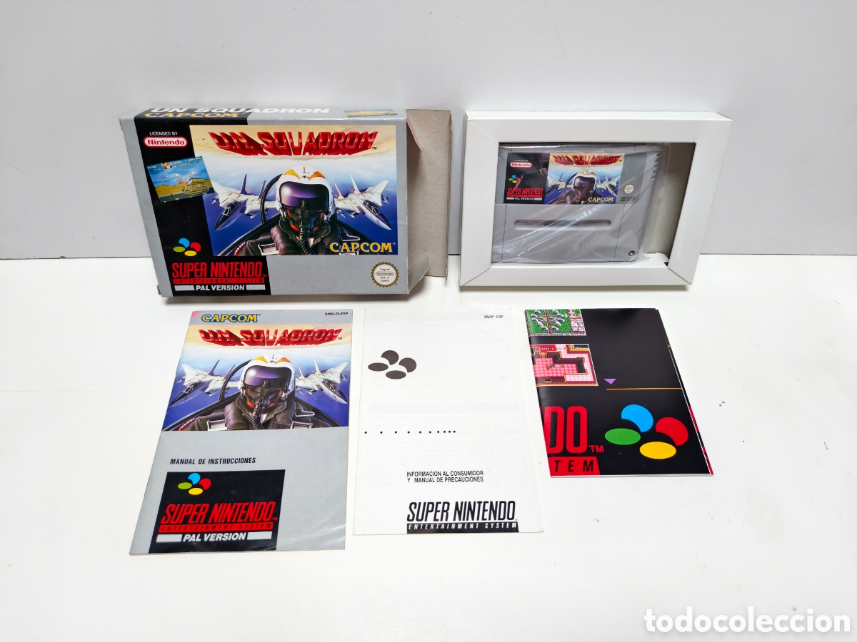 Videojuegos y consolas: Un U.n. Squadron super nintendo SNES