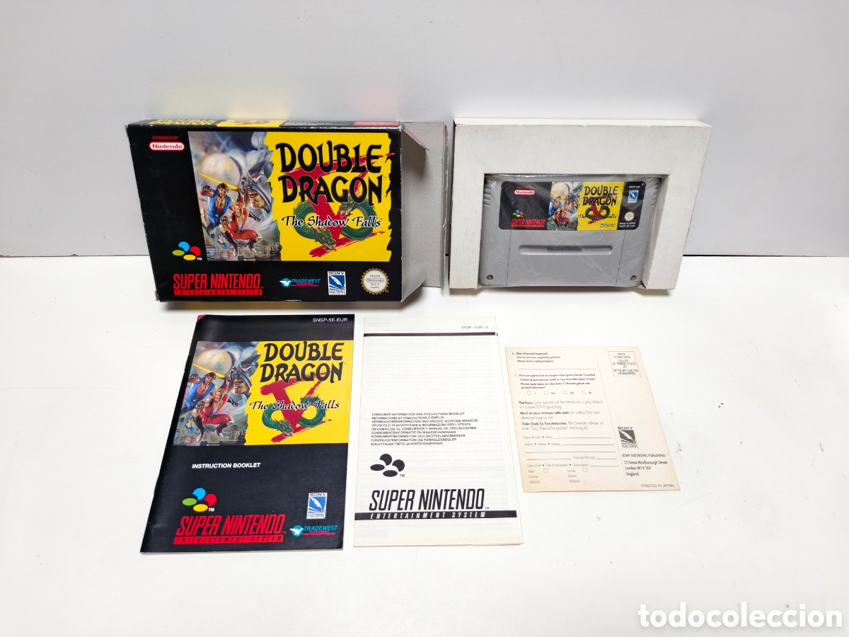 Videojuegos y consolas: Double Dragon V the shadow falls super nintendo SNES
