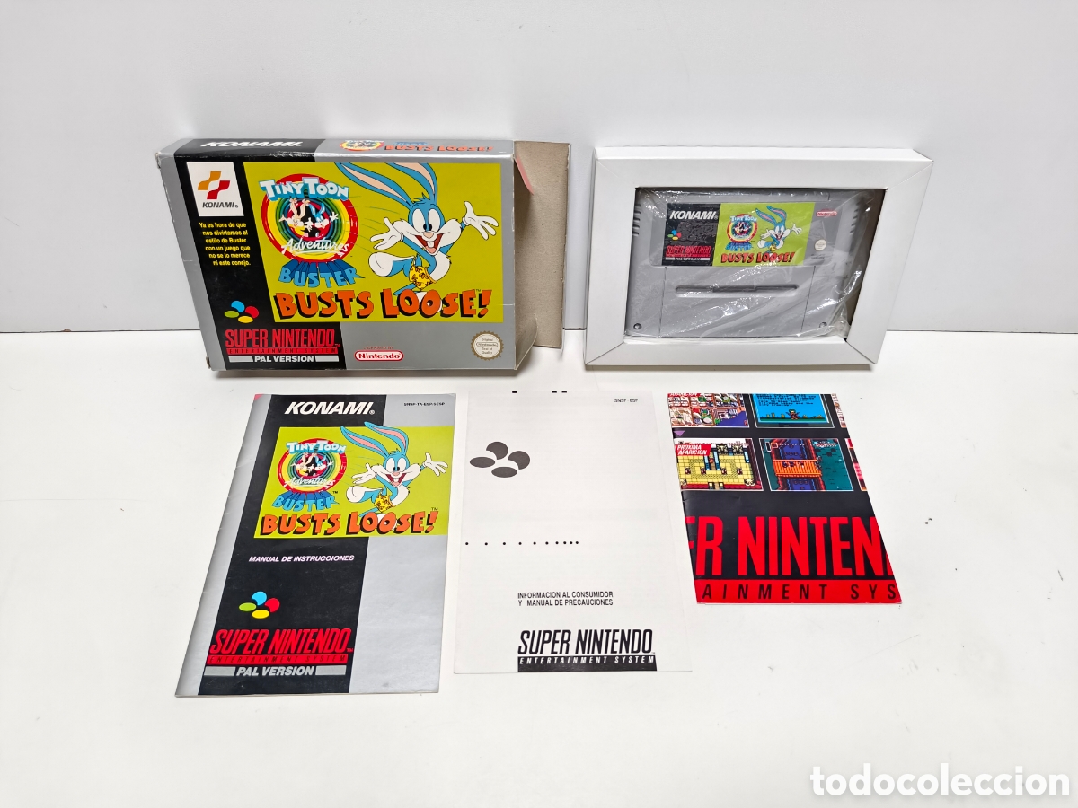 Videojuegos y consolas: Tiny Toon Adventures buster busts loose! Super nintendo SNES