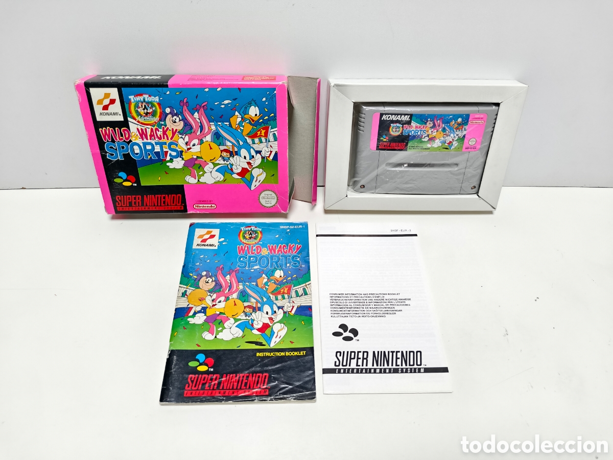 Videojuegos y consolas: Tiny Toon Wild Wavky Sports super nintendo SNES