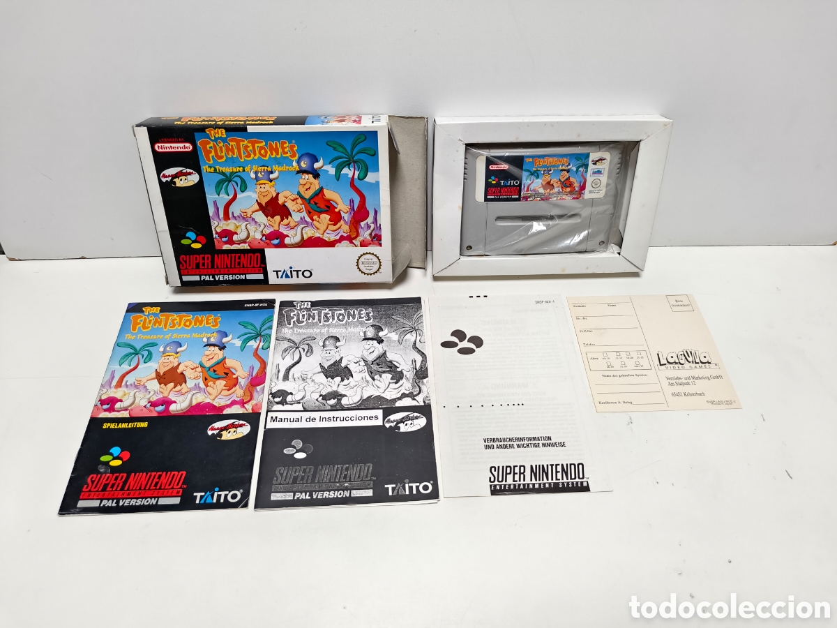 Videojuegos y consolas: The Flintstones the treasure of sierra madrock super nintendo SNES