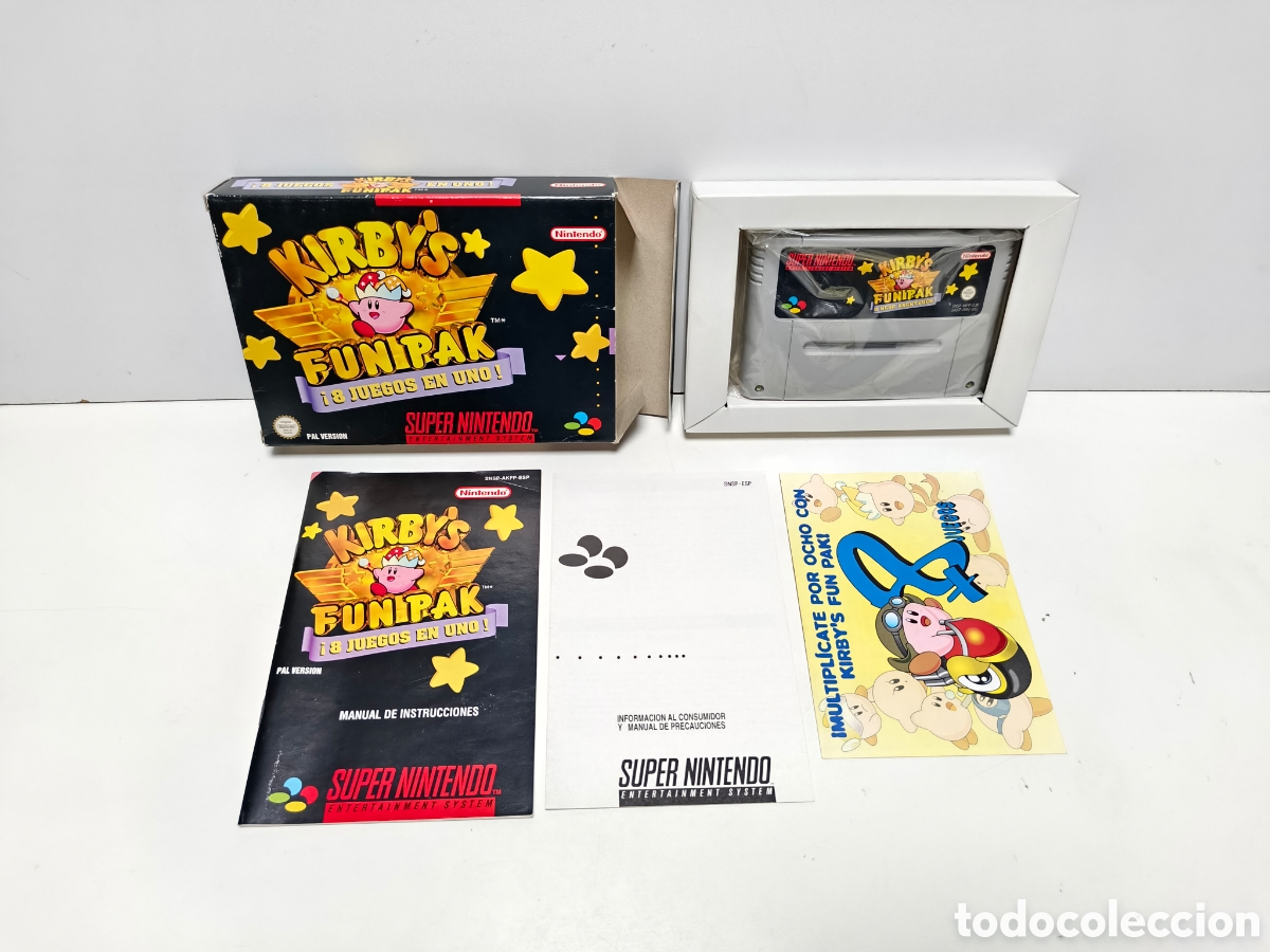 Videojuegos y consolas: Kirby's Fun Pak super nintendo SNES