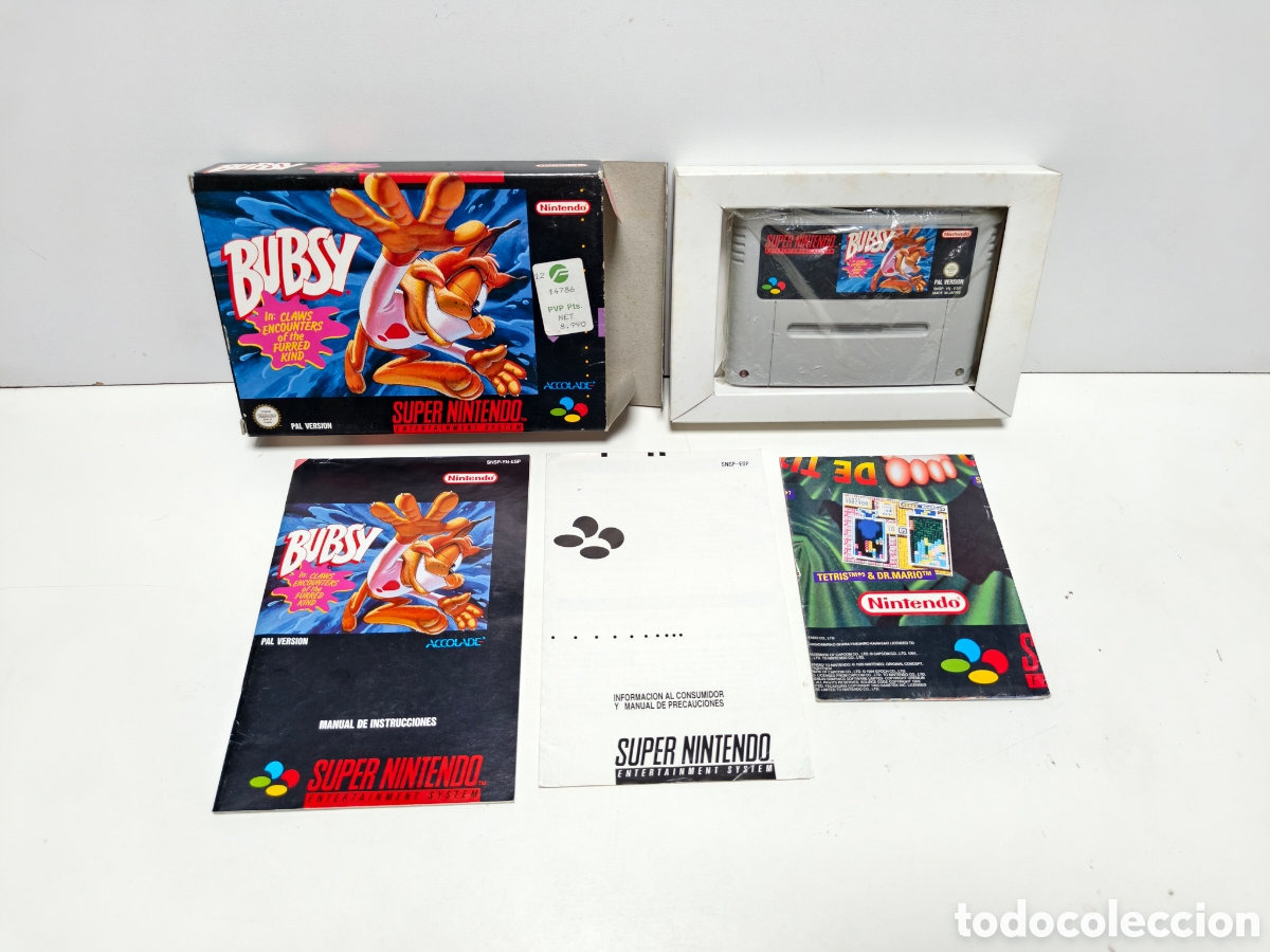 Videojuegos y consolas: Bubsy super nintendo SNES
