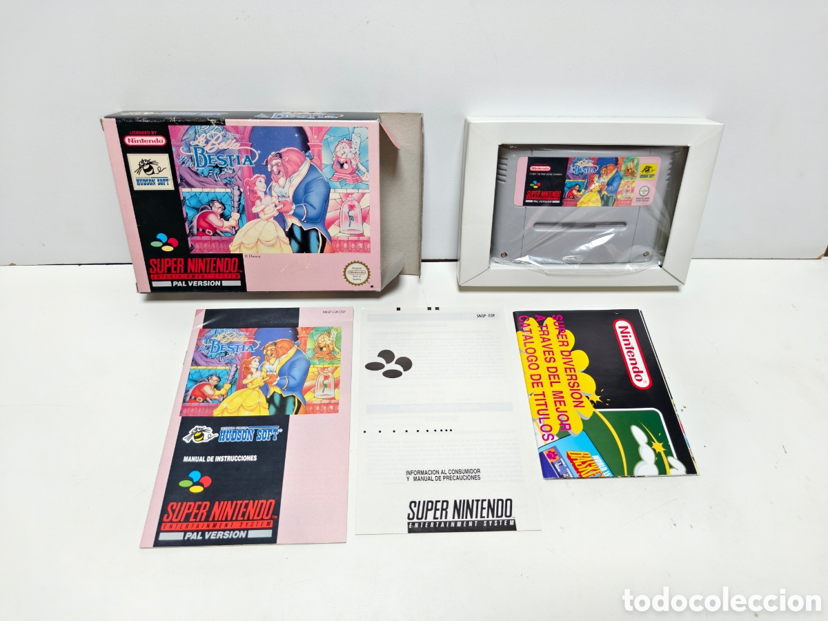 Videojuegos y consolas: La Bella y la Bestia super nintendo SNES